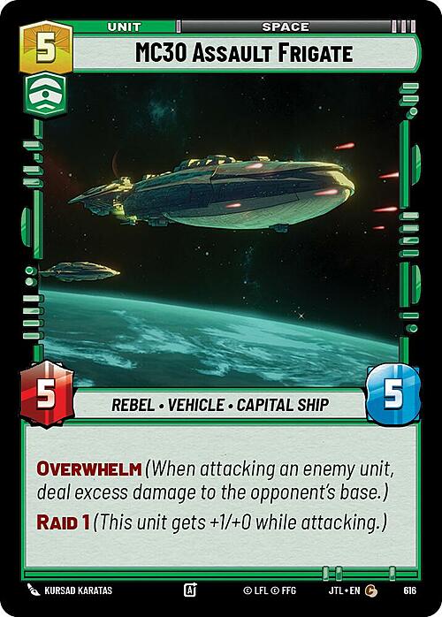 MC30 Assault Frigate Card Front