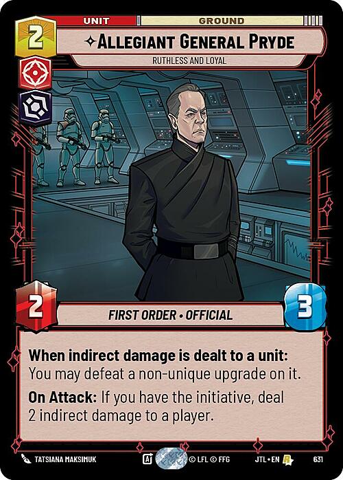 Allegiant General Pryde - Ruthless and Loyal Card Front