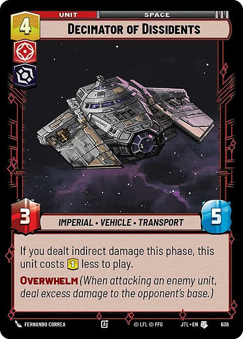 Decimator of Dissidents Card Front