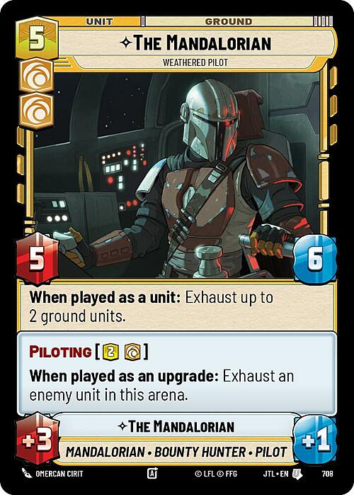 The Mandalorian - Weathered Pilot Card Front