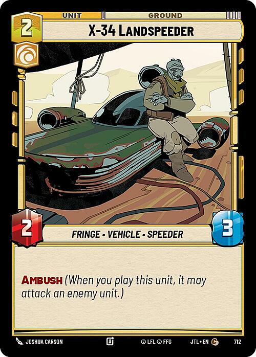 Landspeeder X-34 Card Front