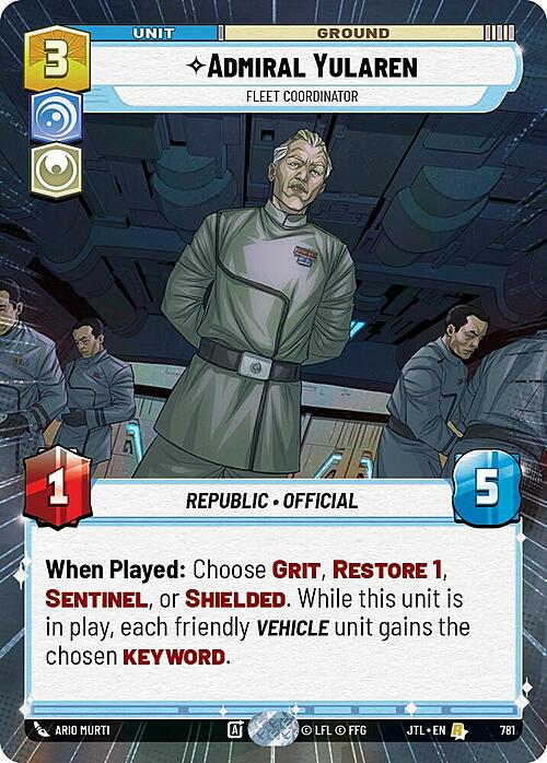 Admiral Yularen - Fleet Coordinator Card Front
