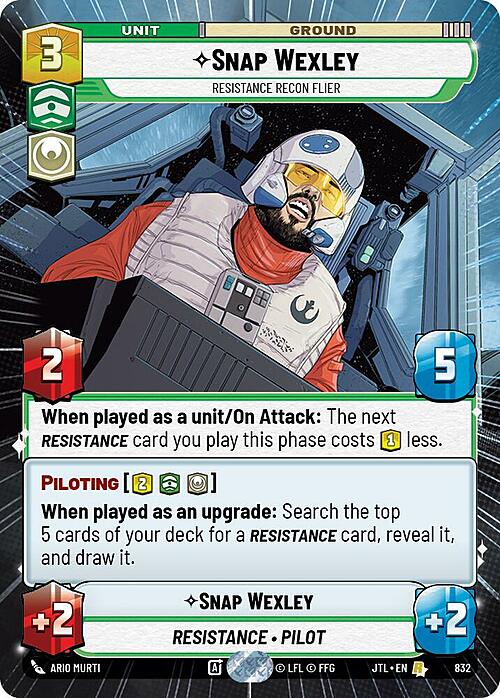 Snap Wexley, Ricognitore Aereo Della Resistenza Card Front