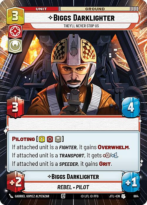 Biggs Darklighter - They'll Never Stop Us Card Front