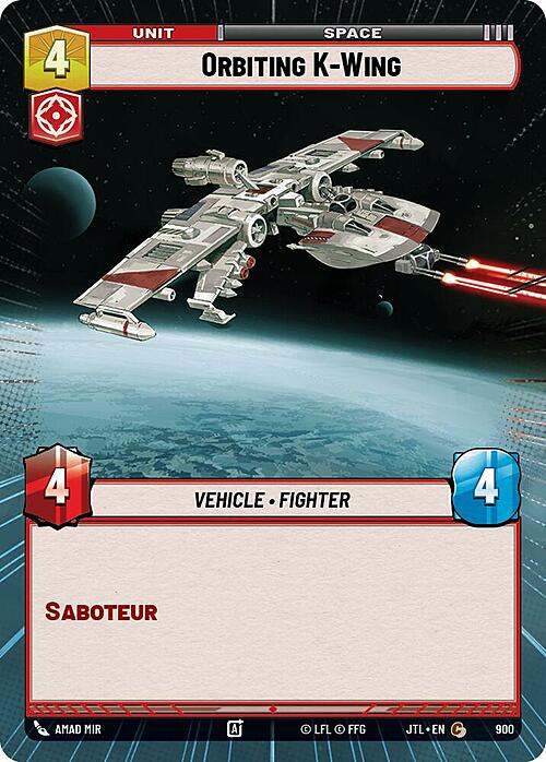 Orbiting K-Wing Card Front
