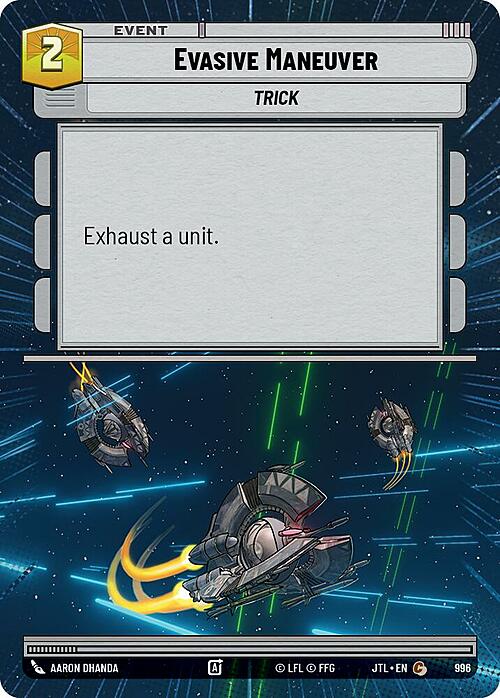 Evasive Maneuver Card Front