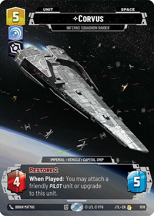 Corvus, Raider Della Squadra Inferno Card Front