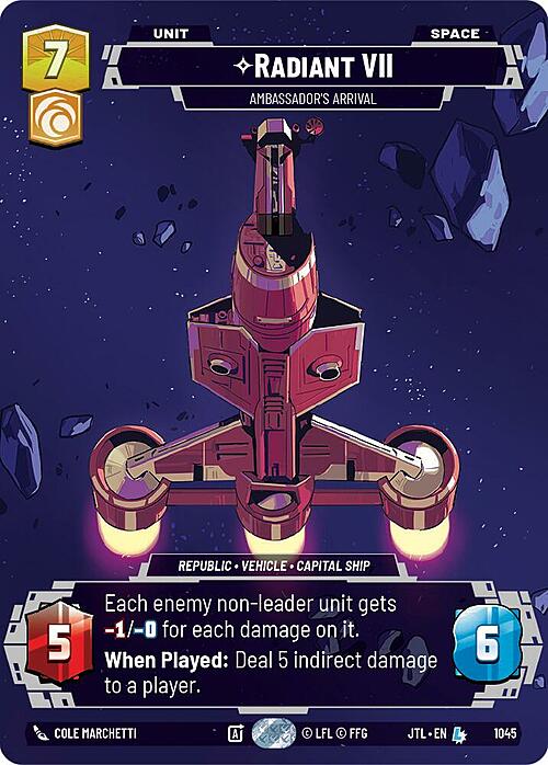 Radiant VII - Ambassadors' Arrival Card Front