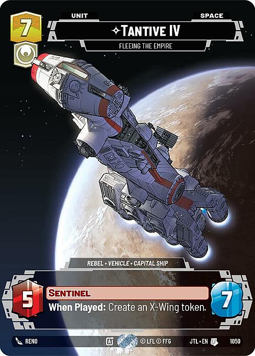Tantive IV - Fleeing the Empire Card Front