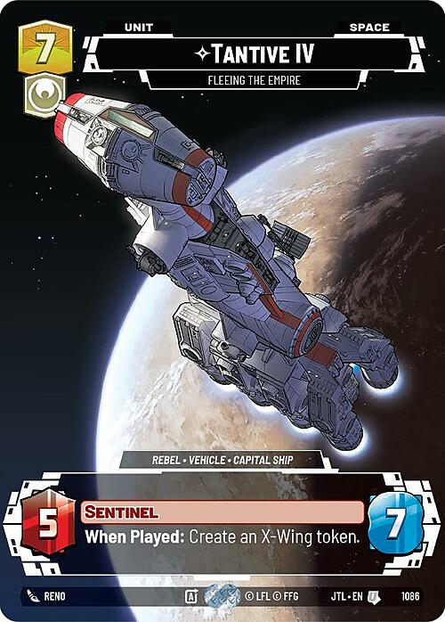 Tantive IV - Fleeing the Empire Card Front