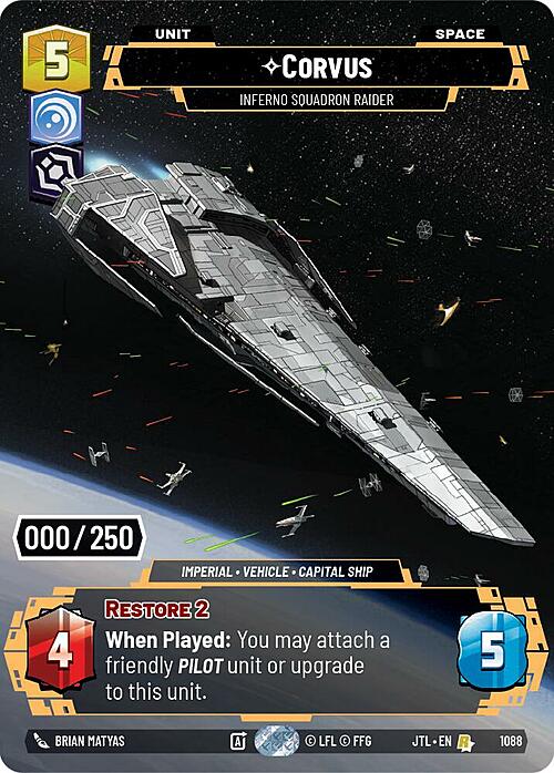 Corvus, Raider Della Squadra Inferno Card Front