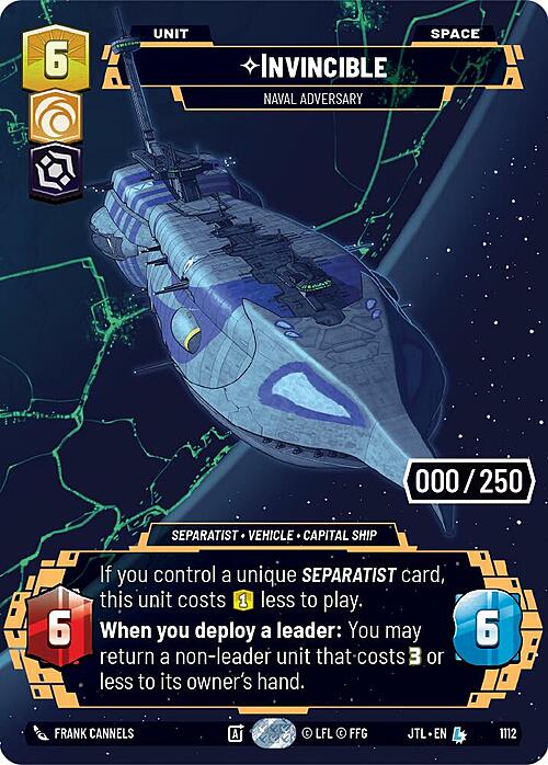 Invincible - Naval Adversary Card Front