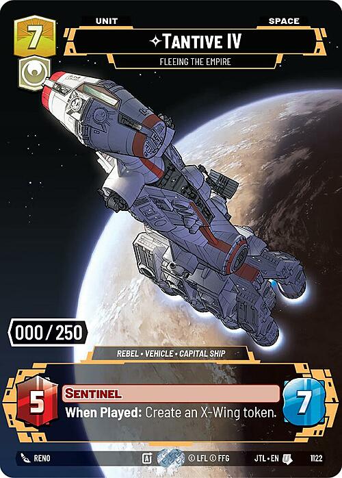 Tantive IV - Fleeing the Empire Card Front