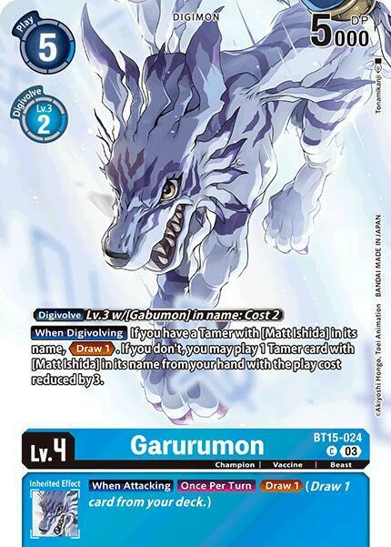 Garurumon Card Front