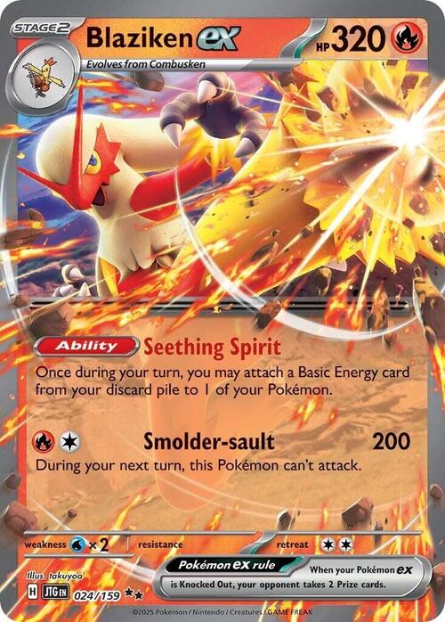 Blaziken ex Card Front