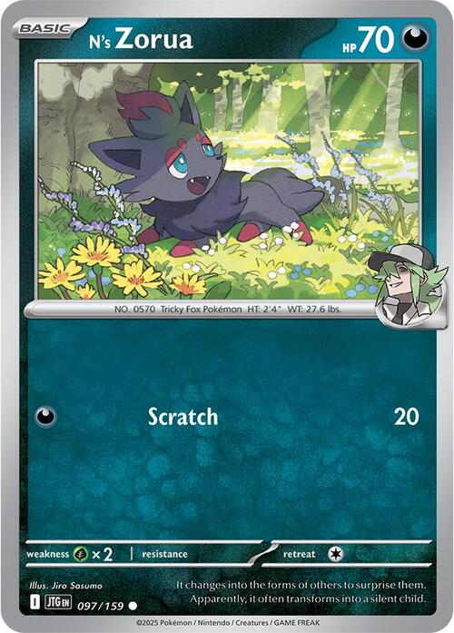 N's Zorua Card Front