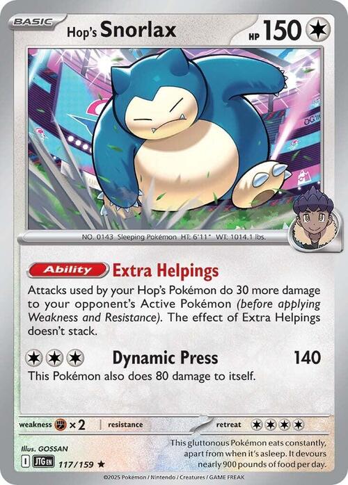 Hop's Snorlax Card Front