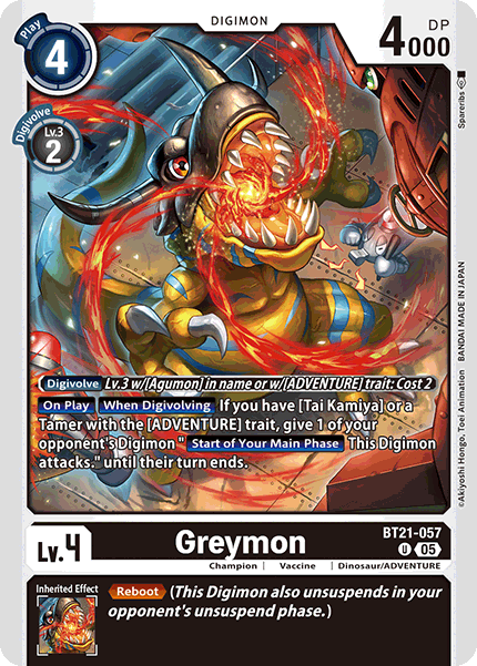 Greymon Card Front