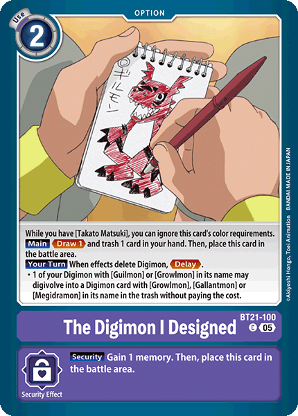 The Digimon I Designed Card Front