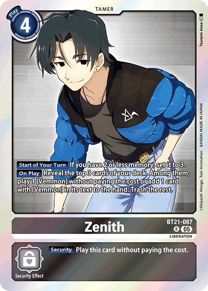 Zenith Card Front