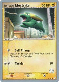 Team Aqua's Electrike Card Front