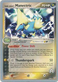 Team Aqua's Manectric Card Front