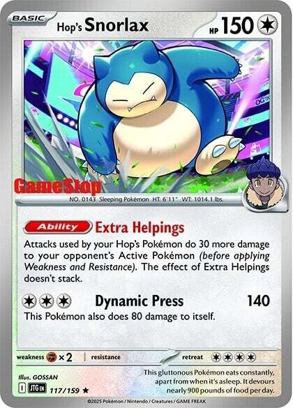 Hop's Snorlax Card Front