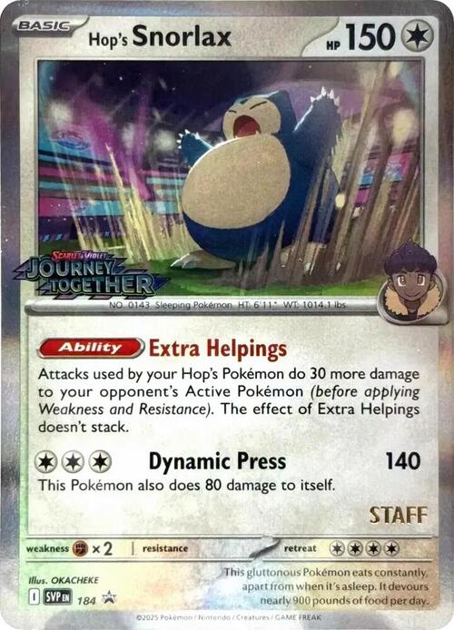 Hop's Snorlax Card Front