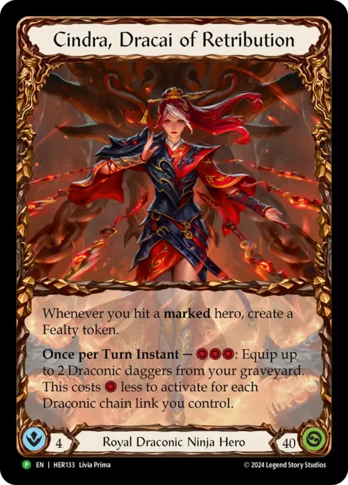 Cindra, Dracai of Retribution Card Front