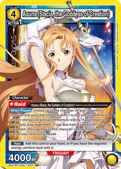 Asuna (Stacia, the Goddess of Creation) Card Front