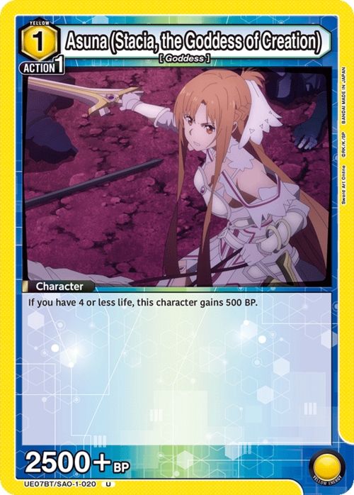 Asuna (Stacia, the Goddess of Creation) Card Front
