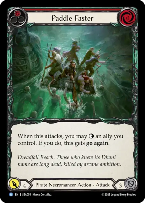 Paddle Faster Card Front