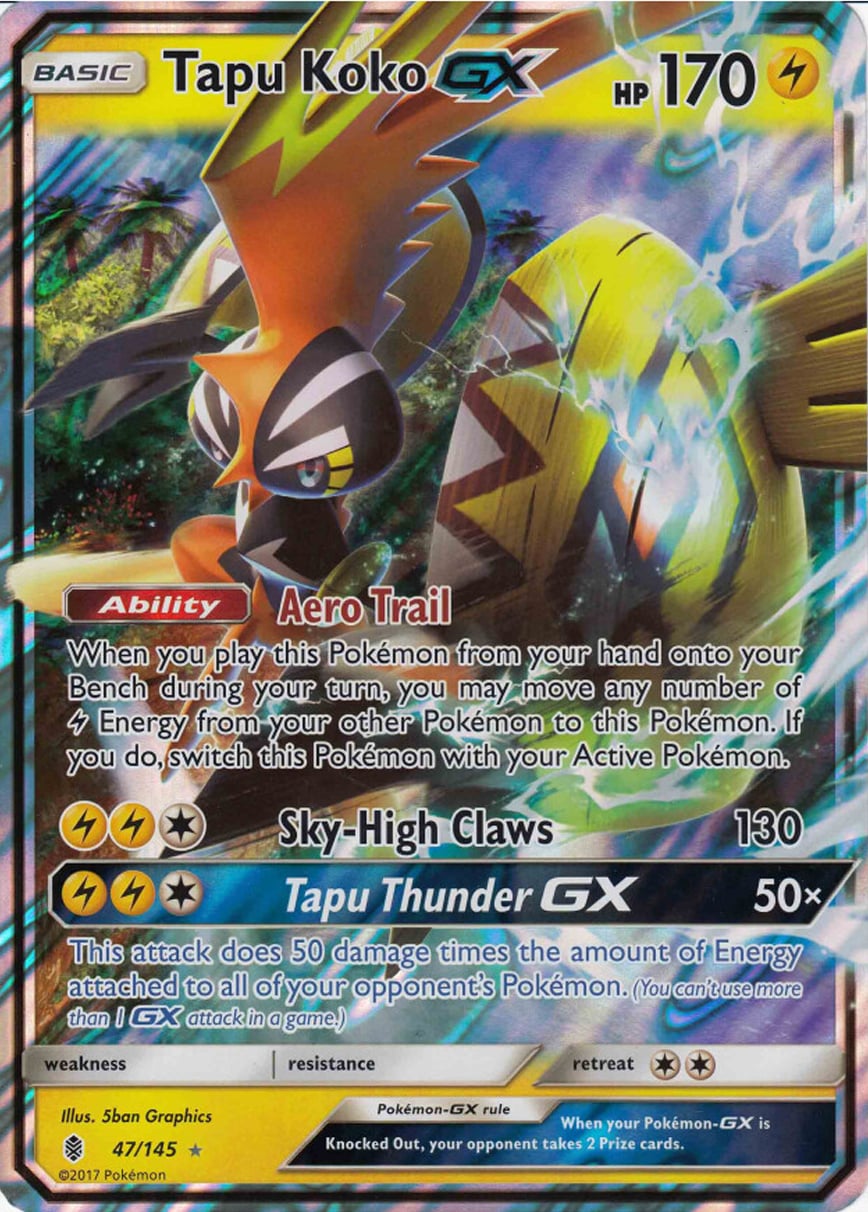 Carte Pokémon Tapu Koko GX n°047 — extension SM-P: Sun & Moon Promos