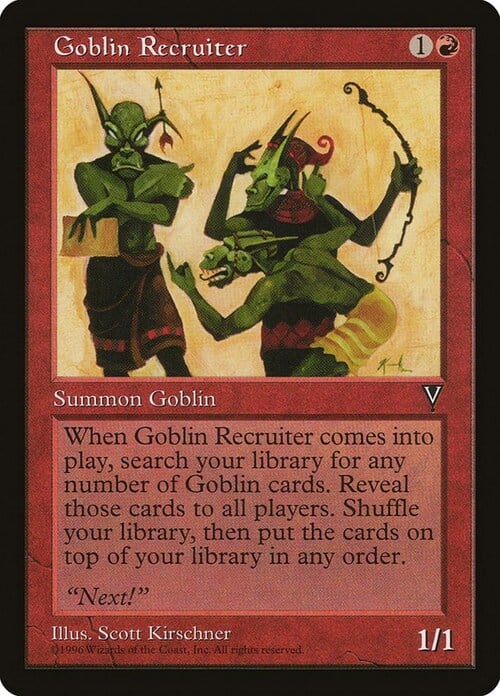 Goblin Reclutatore Card Front
