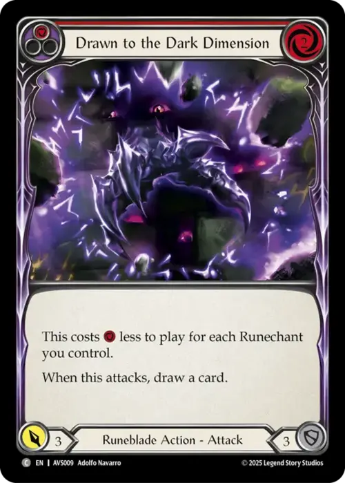 Drawn to the Dark Dimension - Red