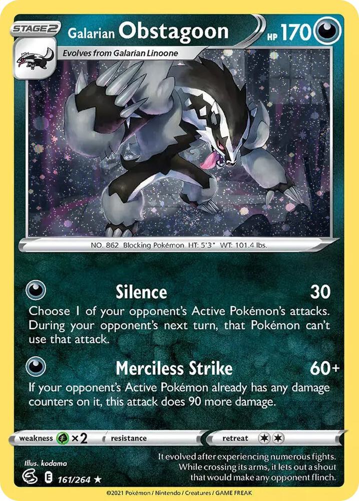 Galarian Obstagoon (Cosmos Holo | 161/264)