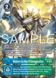 Return to the Primogenitor