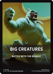 Theme Card: Big Creatures