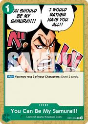You Can Be My Samurai!!