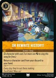 Or Rewrite History!
