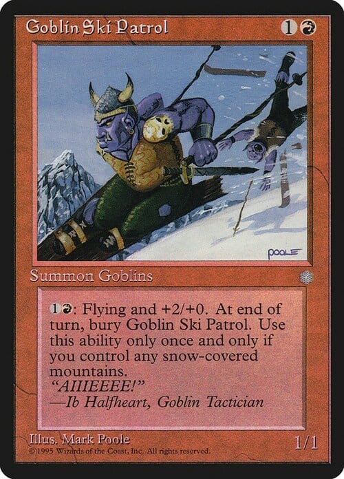 Pattuglia di Goblin Sciatori Card Front