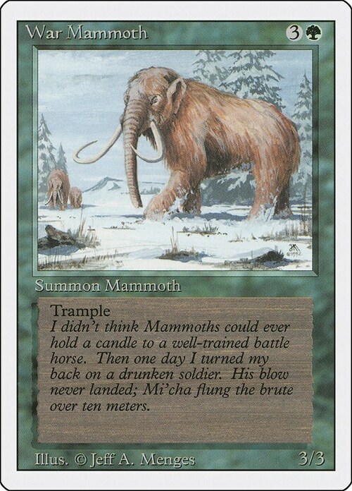 War Mammoth Card Front