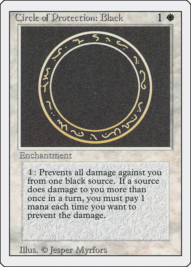 Círculo de protección: negro Revised | Magic | CardTrader