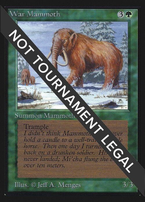 Mammut da Guerra Card Front