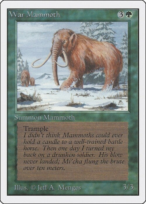 Mammut da Guerra Card Front