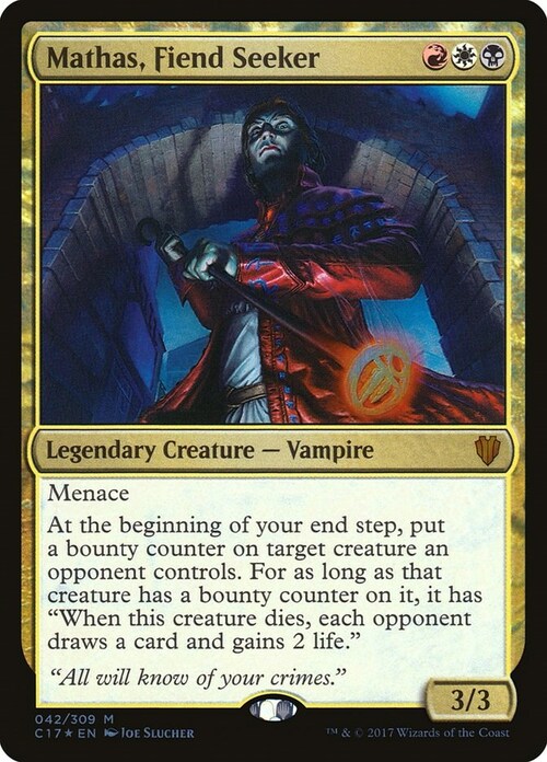 Mathas, Cercatore di Demoni Card Front