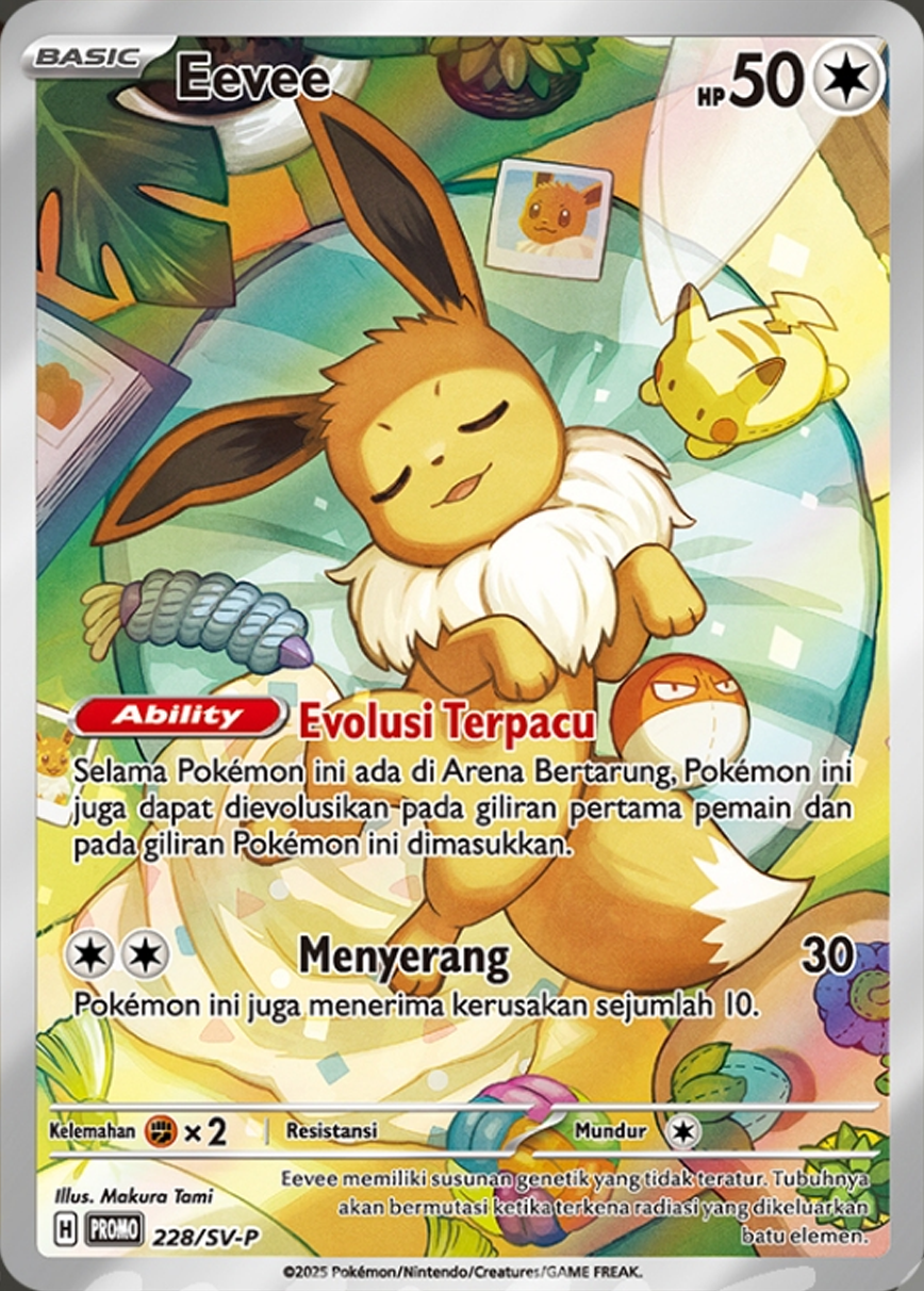 Pokémon card Eevee #228 — Thailand & Indonesia Products set