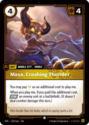 Masa, Crashing Thunder