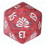 Dado D20 de Beatdown rojo