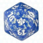 Blue Conflux D20 Die